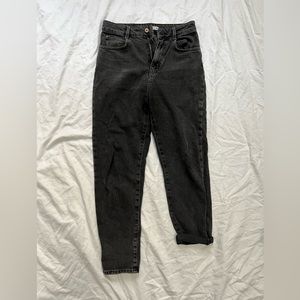 Black/gray Zara mom jeans. Size 4